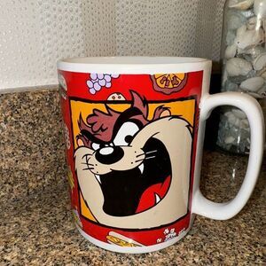 Vintage Large Looney Tunes Taz Warner Brothers Coffee Cup‎ Mug Big 30oz 1994